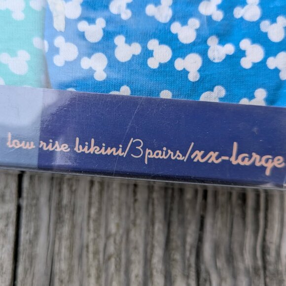 Women's Low Rise Bikini Underwear Pkg of 3 Mickey Mouse Design - Picture 3 of 9